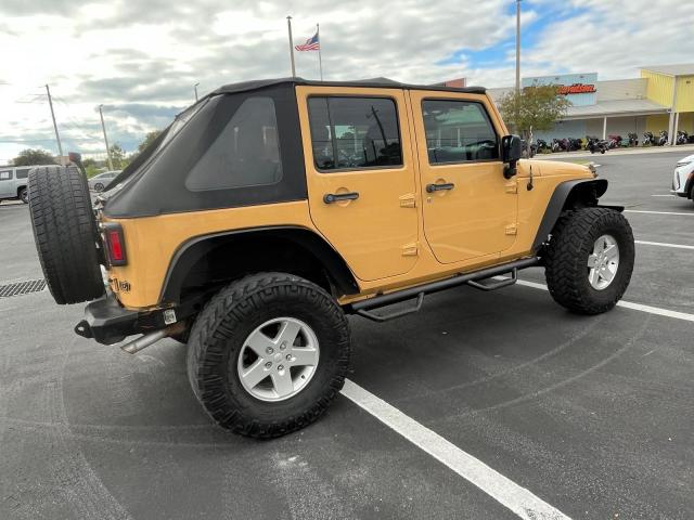 1C4BJWDG3EL156961 - 2014 JEP WRANGLER UNLIMITED SPORT Դեղին լուսանկար 4