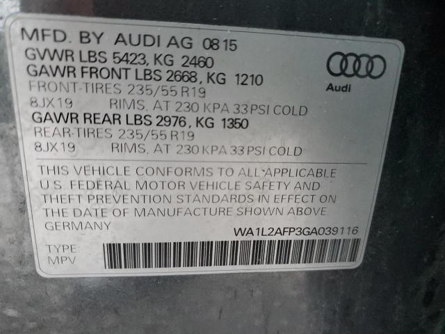 WA1L2AFP3GA039116 - 2016 AUDI Q5 PREMIUM PLUS Boz foto 14