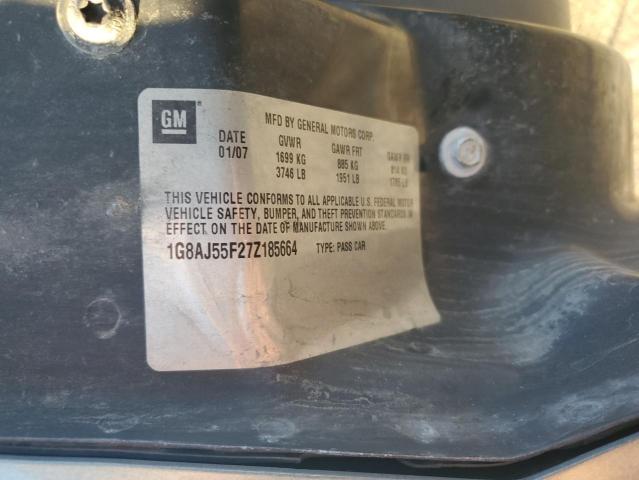 1G8AJ55F27Z185664 - 2007 SATURN ION LEVEL 2 GRAY photo 13