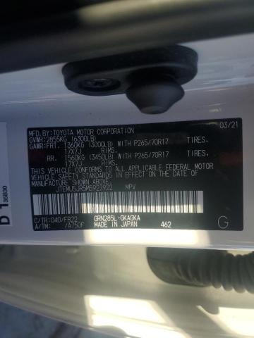 JTEMU5JR5M5927922 - 2021 TOYOTA 4RUNNER SR5/SR5 PREMIUM Beyaz fotoğraf 13