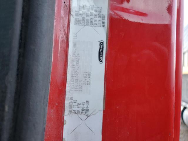 1FUJGLDR79LAK0294 - 2009 FREIGHTLINER CASCADIA 1 أحمر صورة 10