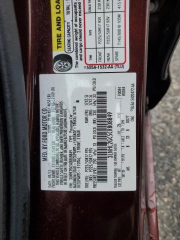 3LNHL2GC5CR808849 - 2012 LINCOLN MKZ 勃艮第红 照片 12