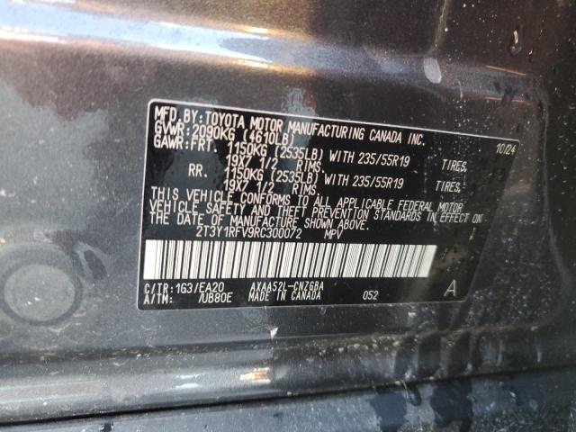 2T3Y1RFV9RC300072 - 2024 TOYOTA RAV4 LIMITED GRAY photo 14