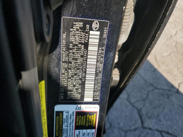 4T1BF1FK9CU153457 - 2012 TOYOTA CAMRY BASE BLACK photo 12
