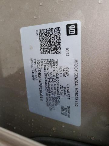 1G1ZD5ST4PF188814 - 2023 CHEVROLET MALIBU LT TAN photo 12