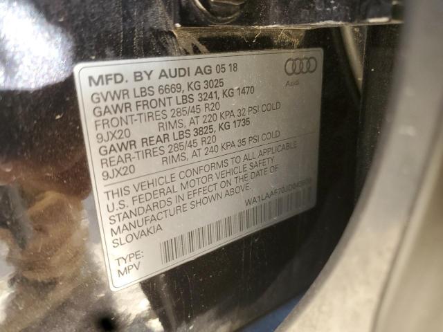 WA1LAAF70JD043908 - 2018 AUDI Q7 PREMIUM PLUS შავი ფოტო 14