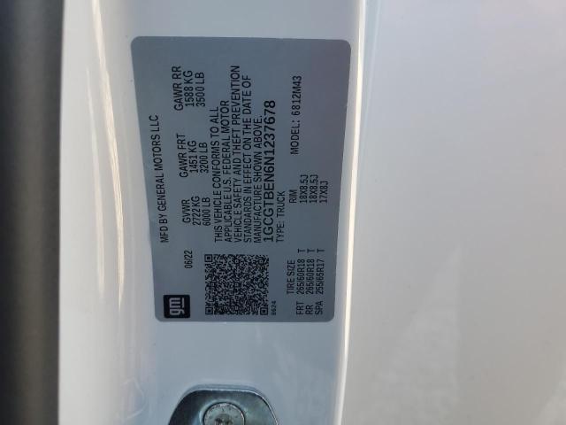 1GCGTBEN6N1237678 - 2022 CHEVROLET COLORADO 白色 照片 13