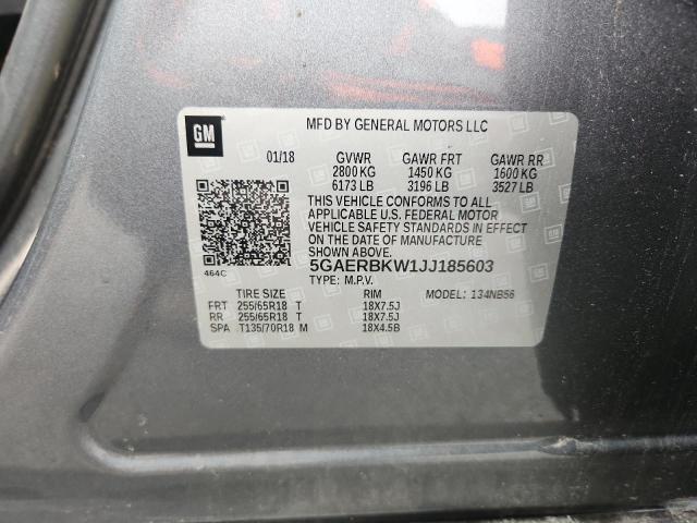 5GAERBKW1JJ185603 - 2018 BUICK ENCLAVE ESSENCE Серый фото 13