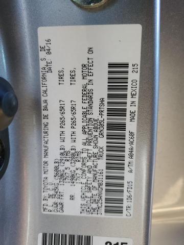 3TMCZ5ANXGM031161 - 2016 TOYOTA TACOMA DOUBLE CAB 银色 照片 12