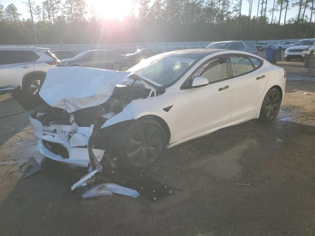 5YJSA1E60MF439151 - 2021 TESLA MODEL S WHITE photo 1