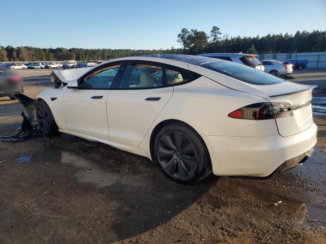 5YJSA1E60MF439151 - 2021 TESLA MODEL S WHITE photo 2
