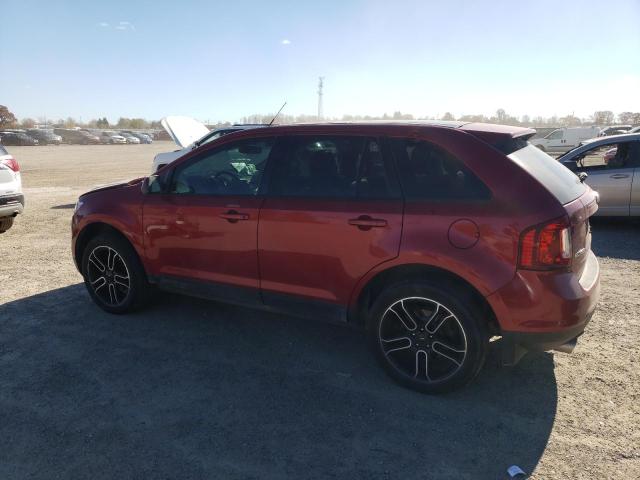 2FMDK4JC8DBC59525 - 2013 FORD EDGE SEL Czerwony zdjęcie 2