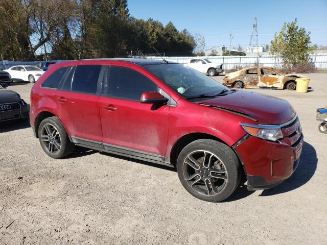 2FMDK4JC8DBC59525 - 2013 FORD EDGE SEL Czerwony zdjęcie 4
