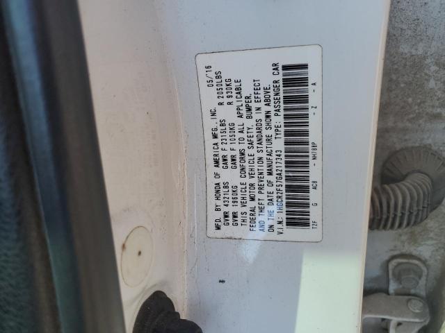 1HGCR2F57GA217343 - 2016 HONDA ACCORD SPORT თეთრი ფოტო 13