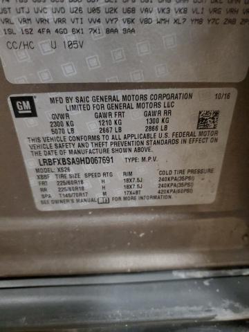 LRBFXBSA9HD067691 - 2017 BUICK ENVISION ESSENCE თაფლისფერი ფოტო 14