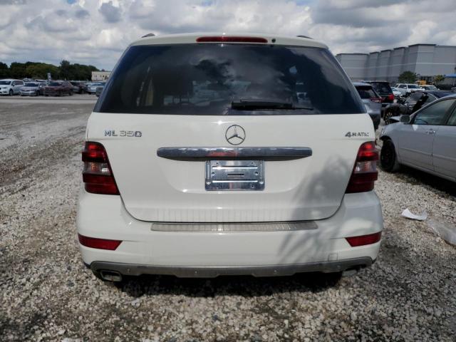 4JGBB8GB6AA580323 - 2010 MERCEDES-BENZ ML 350 4MATIC WHITE photo 6