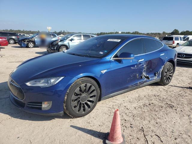 5YJSA1E20FF112975 - 2015 TESLA MODEL S BLUE photo 1