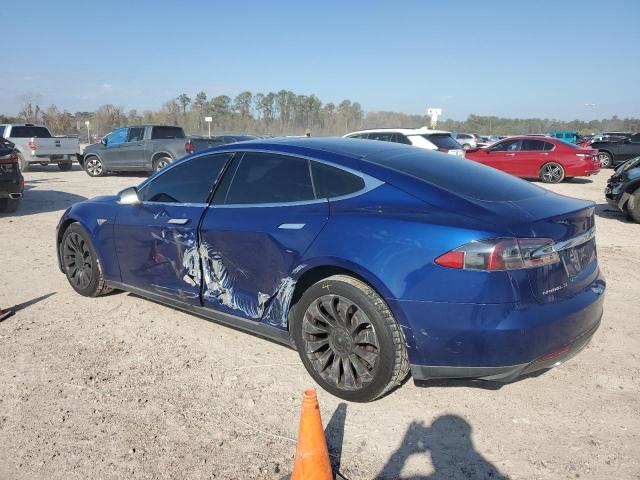 5YJSA1E20FF112975 - 2015 TESLA MODEL S BLUE photo 2
