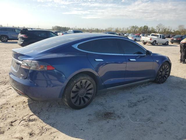 5YJSA1E20FF112975 - 2015 TESLA MODEL S BLUE photo 3