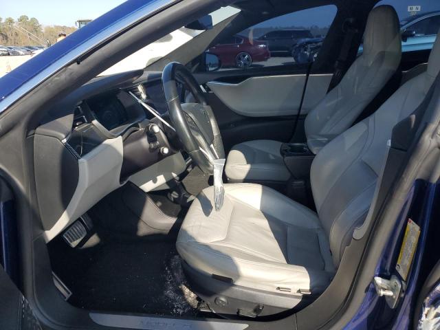 5YJSA1E20FF112975 - 2015 TESLA MODEL S BLUE photo 7