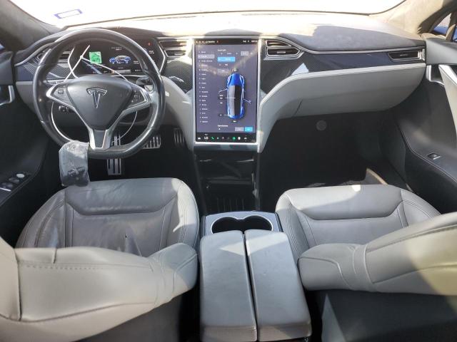 5YJSA1E20FF112975 - 2015 TESLA MODEL S BLUE photo 8