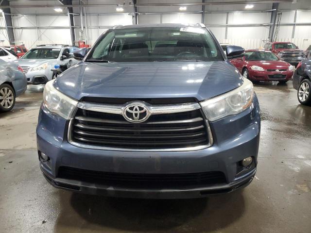 5TDJKRFH3GS307542 - 2016 TOYOTA HIGHLANDER XLE BLUE photo 5
