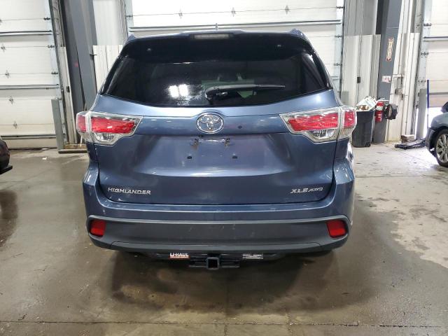 5TDJKRFH3GS307542 - 2016 TOYOTA HIGHLANDER XLE BLUE photo 6