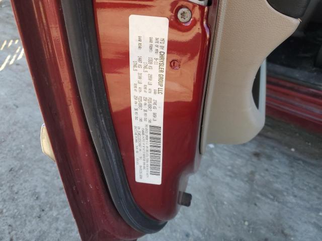 2C4RC1CG3CR124867 - 2012 CHRYSLER TOWN & COU TOURING L RED photo 13