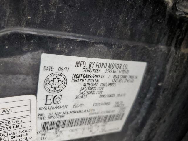 2LMPJ8LR8HBL41516 - 2017 LINCOLN MKX RESERVE Սև լուսանկար 13