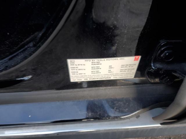 5YJSA1H12EFP43535 - 2014 TESLA MODEL S BLACK photo 12