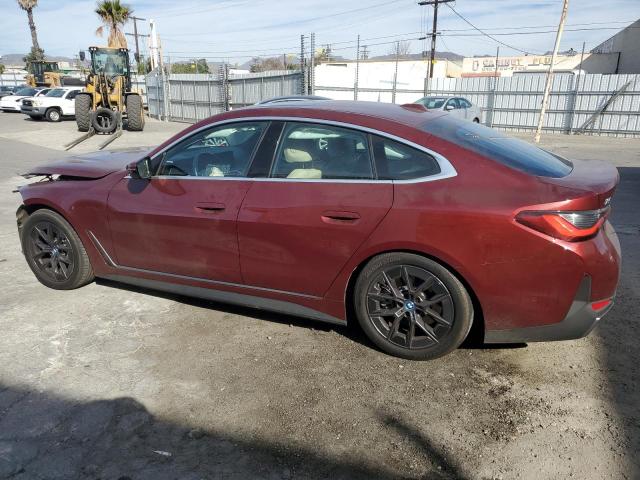 WBY43AW00RFS13061 - 2024 BMW I4 EDRIVE 35 BURGUNDY photo 2