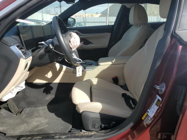 WBY43AW00RFS13061 - 2024 BMW I4 EDRIVE 35 BURGUNDY photo 7