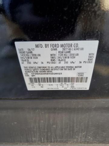 1FM5K8AR4HGD26023 - 2017 FORD EXPLORER POLICE INTERCEPTOR 黑色 照片 13