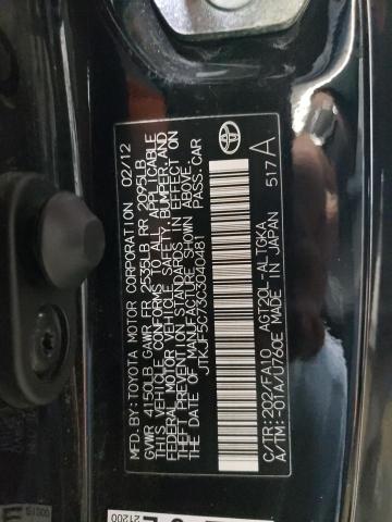 JTKJF5C73C3040481 - 2012 TOYOTA SCION TC შავი ფოტო 13