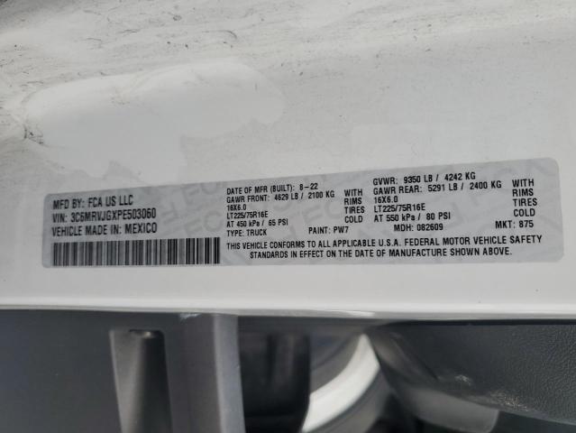 3C6MRVJGXPE503060 - 2023 RAM PROMASTER 3500 HIGH WHITE photo 13