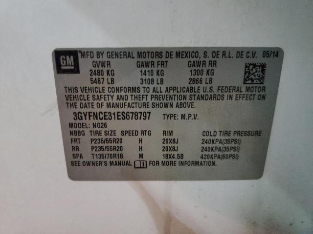 3GYFNCE31ES678797 - 2014 CADILLAC SRX PERFORMANCE COLLECTION WHITE photo 13