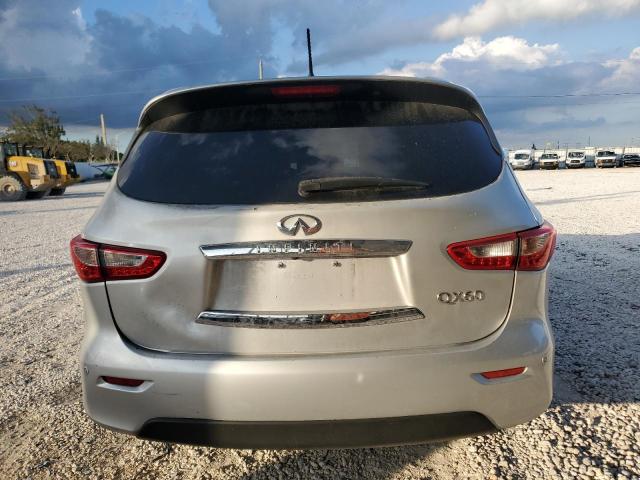 5N1AL0MM1EC545392 - 2014 INFINITI QX60 SILVER photo 6