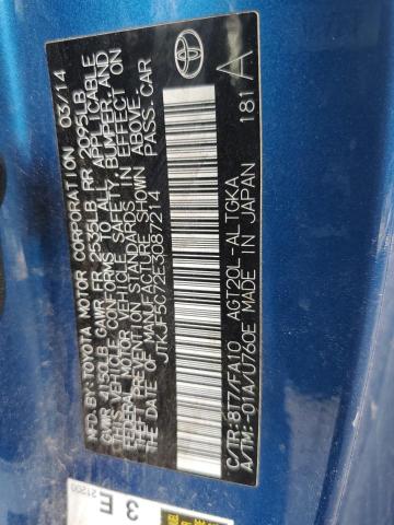 JTKJF5C72E3087214 - 2014 TOYOTA SCION TC 蓝色 照片 12