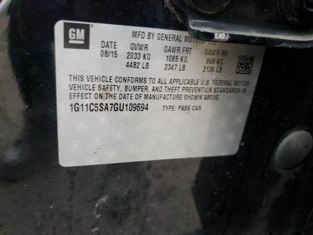 1G11C5SA7GU109694 - 2016 CHEVROLET MALIBU LIM LT 黑色 照片 12