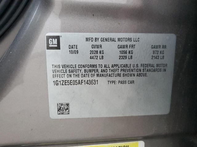 1G1ZE5E05AF143631 - 2010 CHEVROLET MALIBU LTZ GRAY photo 12