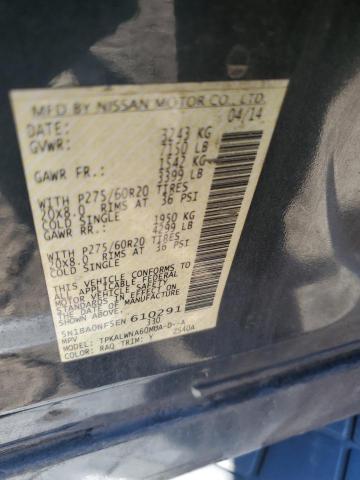 5N1BA0NF5EN610291 - 2014 NISSAN ARMADA PLATINUM BLUE photo 14