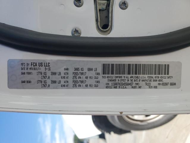 1C6RR7KG5HS560457 - 2017 RAM 1500 ST WHITE photo 13