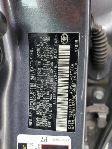 4T1BF1FK4DU294146 - 2013 TOYOTA CAMRY L 石墨色 照片 12