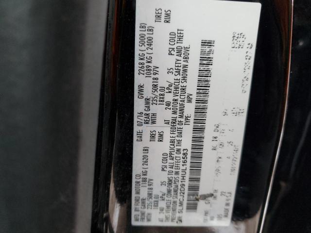 5LMCJ2D91HUL16583 - 2017 LINCOLN MKC SELECT BLACK photo 13