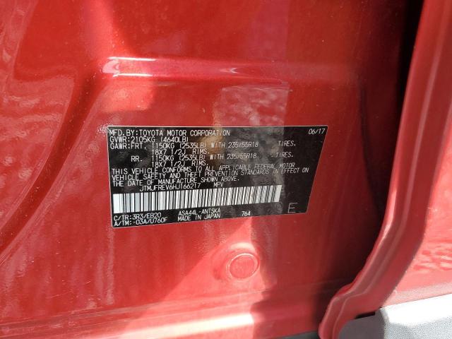 JTMJFREV6HJ166217 - 2017 TOYOTA RAV4 SE RED photo 13