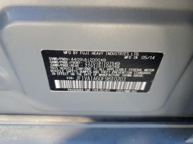 JF1VA1A60F9810203 - 2015 SUBARU WRX SILVER photo 12