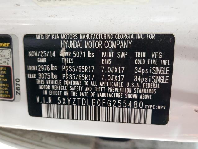 5XYZTDLB0FG255480 - 2015 HYUN SANTA FE SPORT 白色 照片 13