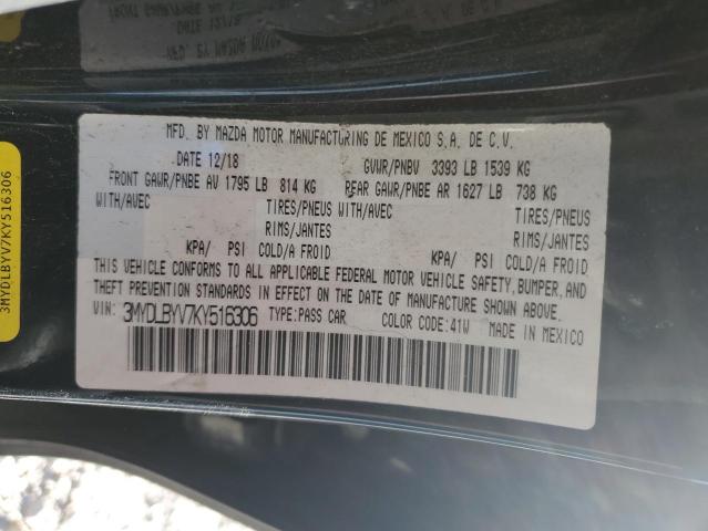 3MYDLBYV7KY516306 - 2019 TOYOTA YARIS L 黑色 照片 13