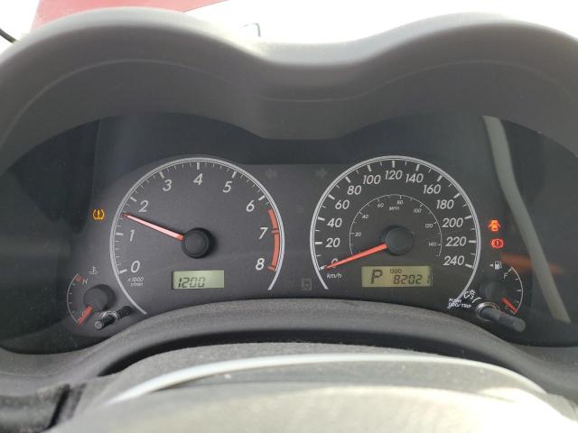 2T1BU40E69C055281 - 2009 TOYOTA COROLLA BASE Կարմիր լուսանկար 9