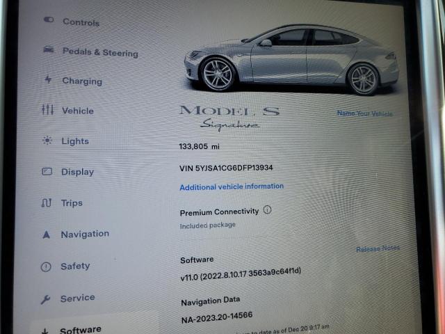 5YJSA1CG6DFP13934 - 2013 TESLA MODEL S SILVER photo 9